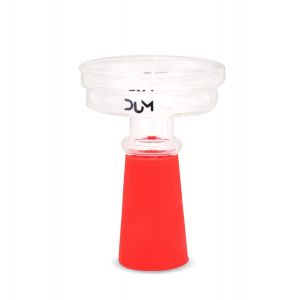 Dum Bowl Silicone + Glass-Red