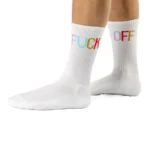 FUCK OFF Multicolored Socks - Image 2