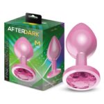 Anodyzed Anal Plug Pink with Jewel Size M - AFTERDARK