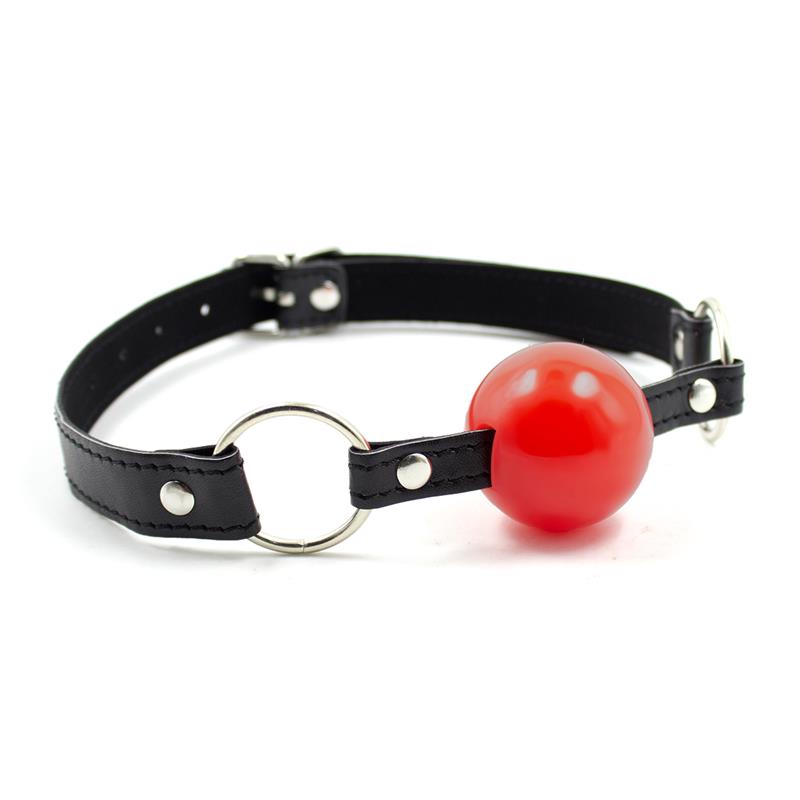 1-ball-gag-blackred BDSM LINE Ball Gag Black/Red - LATETOBED - Image 1