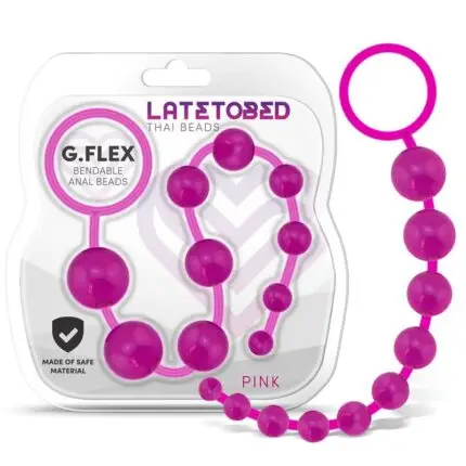 G.Flex Bendable Thai Anal Beads Pink - LATETOBED
