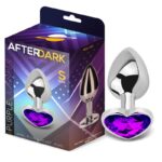 Heart Shaped Butt Plug Purple Lavender Size S - AFTERDARK