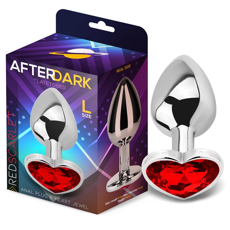 1-heart-shaped-butt-plug-red-scarlet-size-l Heart Shaped Butt Plug Red Scarlet Size L - AFTERDARK - Image 1