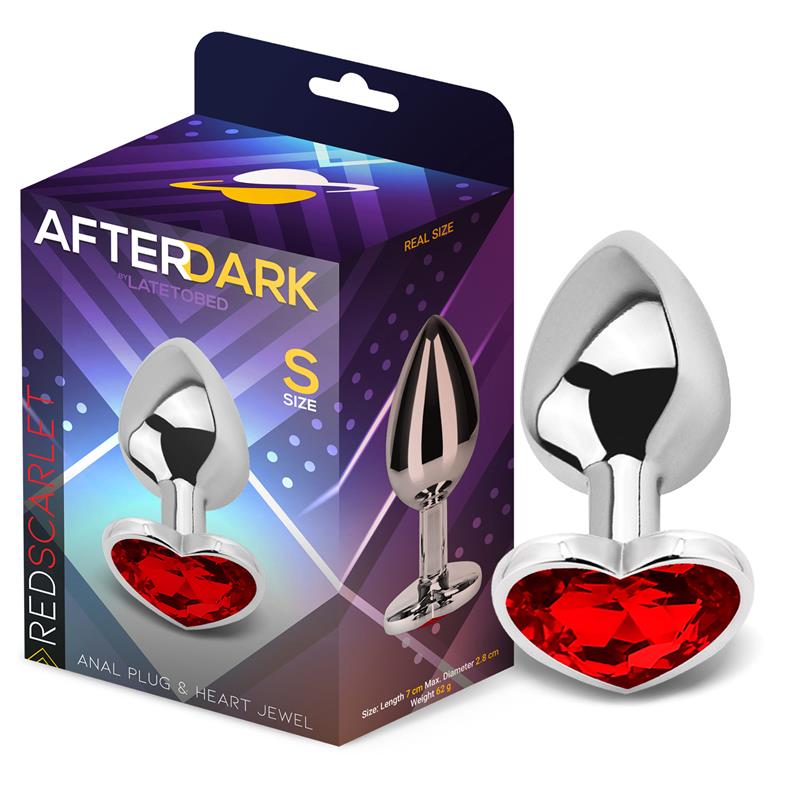 1-heart-shaped-butt-plug-red-scarlet-size-s Heart Shaped Butt Plug Red Scarlet Size S - AFTERDARK - Image 1