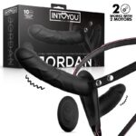 BDSM LINE Jordan Strap-on with Double Vibrating Dildo and Remote - INTOYOU