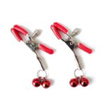 BDSM LINE Nipple Clamp with Bell Metal Red - LATETOBED