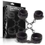 BLACK SHADOW Wrist and Ankle Cuffs Set Vegan Leather - INTOYOU