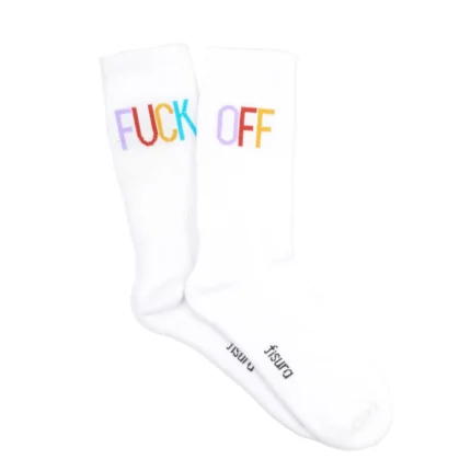 FUCK OFF Multicolored Socks