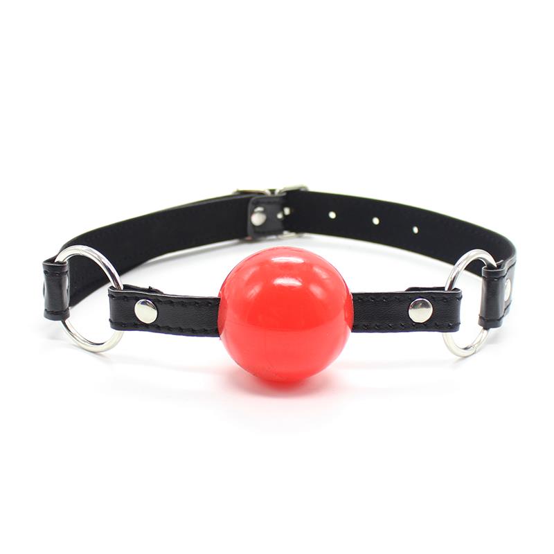 2-ball-gag-blackred BDSM LINE Ball Gag Black/Red - LATETOBED - Image 2