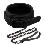 BLACK SHADOW Collar with Leash Vegan Leather - INTOYOU - Image 2