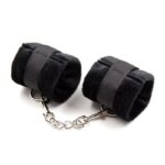 BDSM LINE Handcuffs with Velcro with Long Fur Black - INTOYOU - Image 2