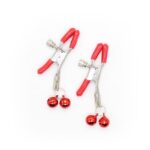 BDSM LINE Nipple Clamp with Bell Metal Red - LATETOBED - Image 2