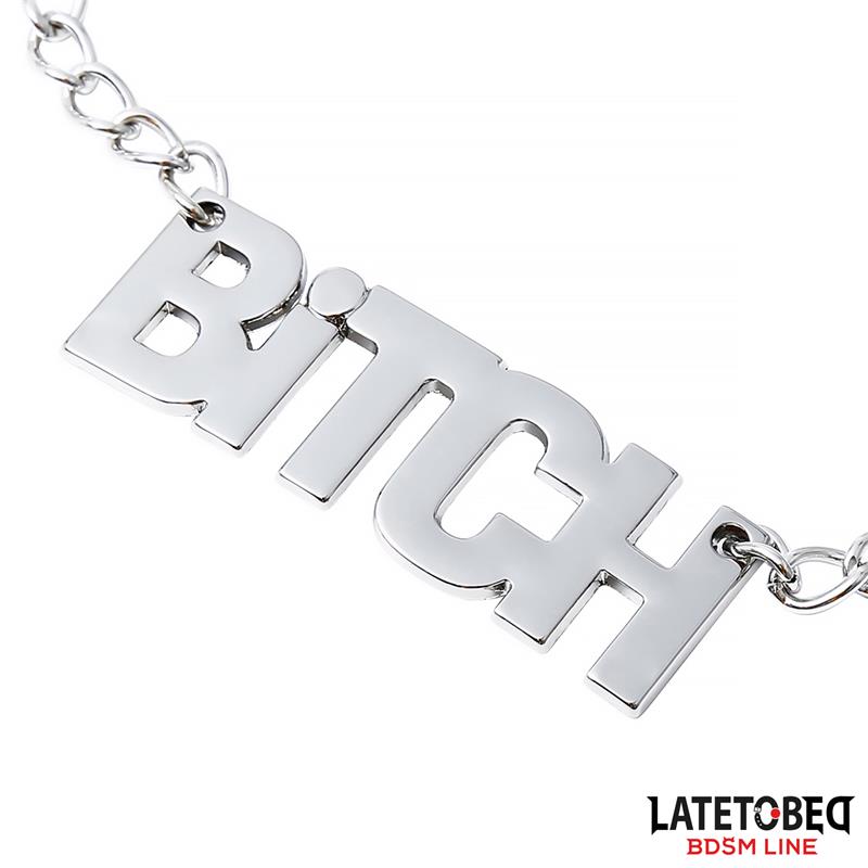 2-nipple-clamps-with-chain-bitch BDSM LINE Nipple clamps with Chain – Bitch - LATETOBED - Image 2