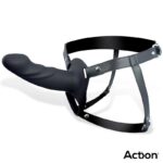 Strap-On with Hollow Dildo Premium Silicone Size L Black - ACTION - Image 4