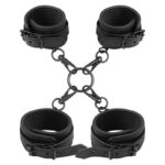 BLACK SHADOW Wrist and Ankle Cuffs Set Vegan Leather - INTOYOU - Image 2