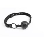 BLACK SHADOW Adjustable Breathable Ball Gag Vegan Leather - INTOYOU - Image 3