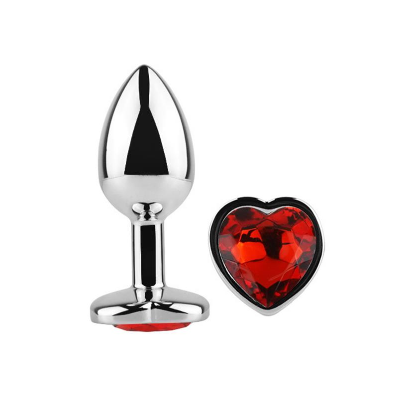 3-butt-plug-with-heart-jewel-corazon-red-scarlet-size-m Butt Plug with Heart Jewel Corazón Red Scarlet Size M - AFTERDARK - Image 3