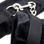 BDSM LINE Handcuffs with Velcro with Long Fur Black - INTOYOU - Image 3