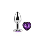 Heart Shaped Butt Plug Purple Lavender Size S - AFTERDARK - Image 3
