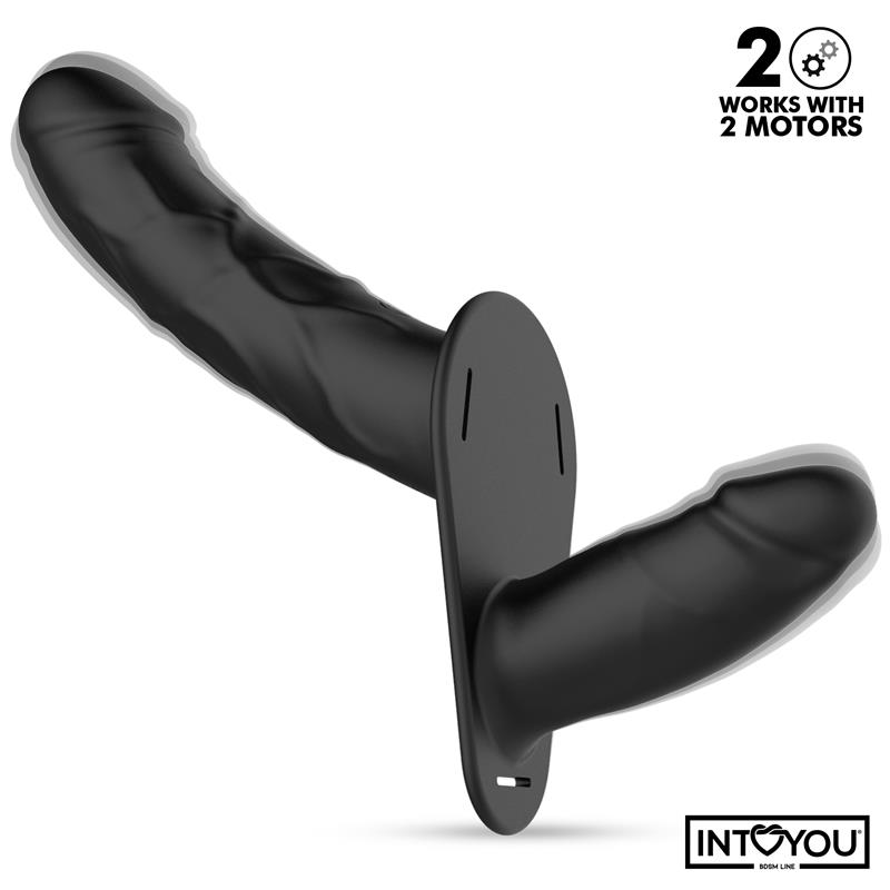 3-jordan-strap-on-with-double-vibrating-dildo-and-remote BDSM LINE Jordan Strap-on with Double Vibrating Dildo and Remote - INTOYOU - Image 3