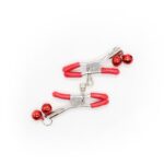 BDSM LINE Nipple Clamp with Bell Metal Red - LATETOBED - Image 3