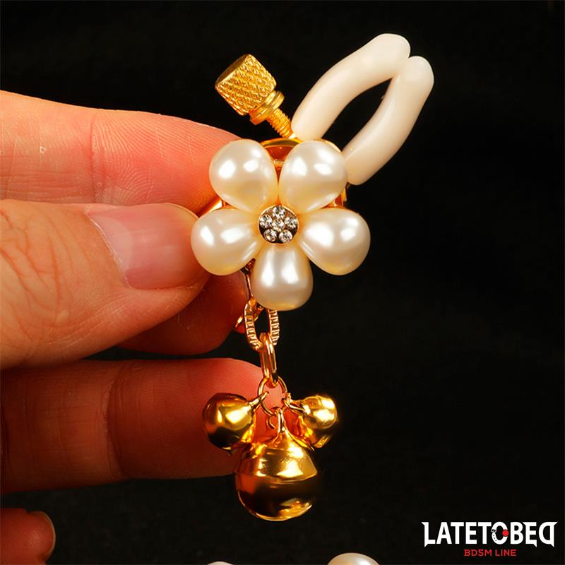 3-pearl-nipple-clamps BDSM LINE Pearl Nipple Clamps - LATETOBED - Image 3