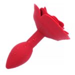 Rose Silicone Butt Plug Red - A-GUSTO - Image 3