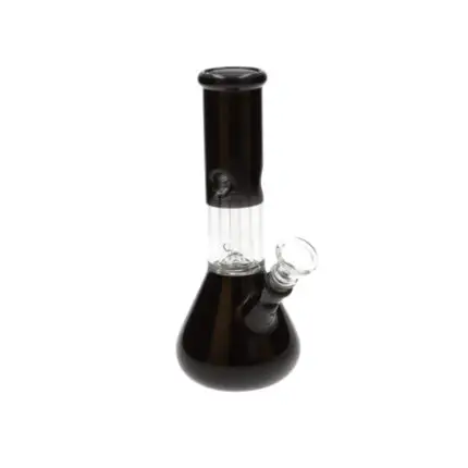 Glass Percolator Conical Ice Bong 22cm  Black