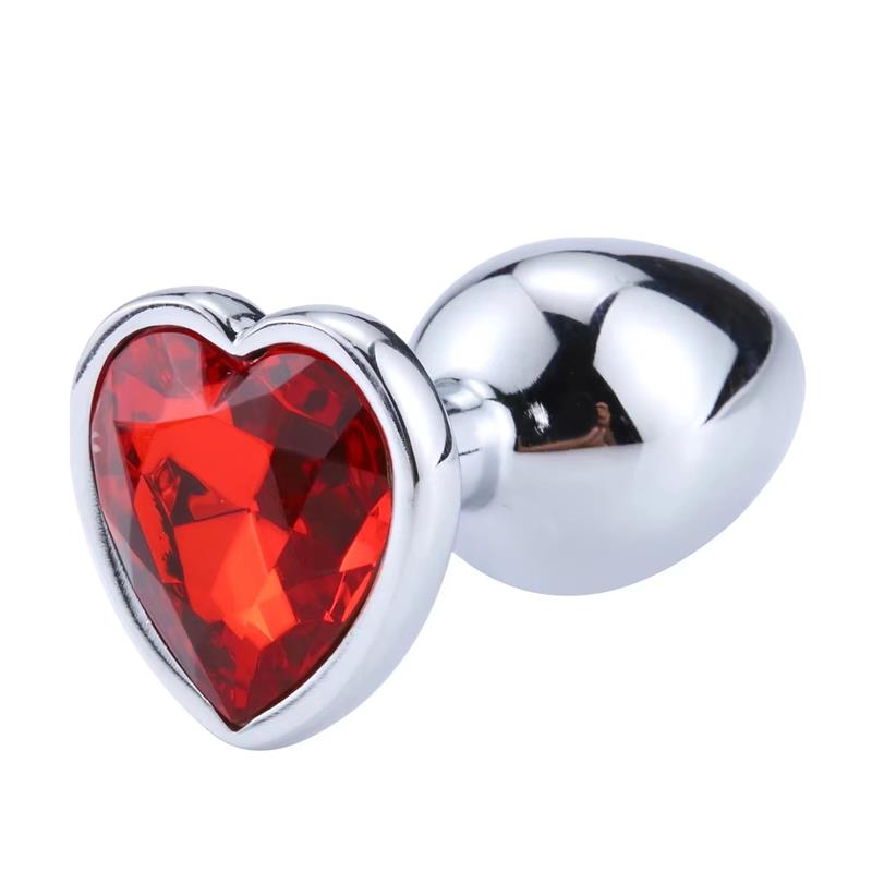 4-butt-plug-with-heart-jewel-corazon-red-scarlet-size-m Butt Plug with Heart Jewel Corazón Red Scarlet Size M - AFTERDARK - Image 4