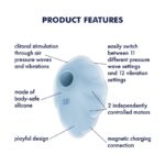 Cloud Dancer Clit Sucker and Vibe Blue - SATISFYER - Image 4