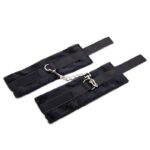 BDSM LINE Handcuffs with Velcro with Long Fur Black - INTOYOU - Image 4