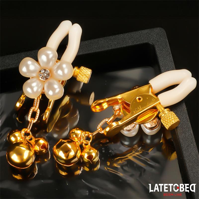 4-pearl-nipple-clamps BDSM LINE Pearl Nipple Clamps - LATETOBED - Image 4
