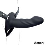 Strap-On with Hollow Dildo Premium Silicone Size L Black - ACTION - Image 6