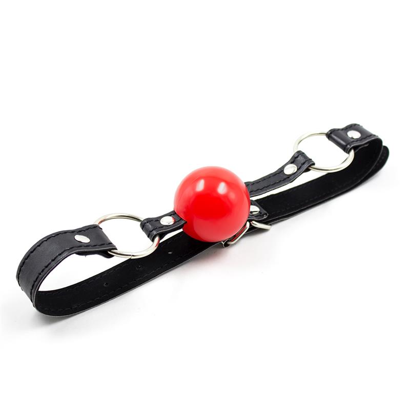 5-ball-gag-blackred BDSM LINE Ball Gag Black/Red - LATETOBED - Image 5