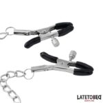 BDSM LINE Nipple Clamps with Daddy Word Pendant - LATETOBED - Image 5