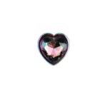 CHISA Rainbow Effect Metal Butt Plug with Heart Jewel 2,7" - Image 5
