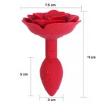 Rose Silicone Butt Plug Red - A-GUSTO - Image 5