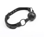 BLACK SHADOW Adjustable Breathable Ball Gag Vegan Leather - INTOYOU - Image 6
