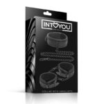 BLACK SHADOW Collar and Hand Cuffs Set Vegan Leather - INTOYOU - Image 6