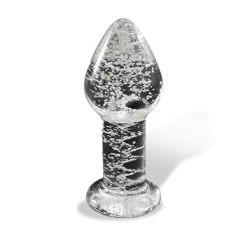 6-glow-in-the-dark-glass-butt-plug SHINING LINE Glow in the Dark Glass Butt Plug - INTOYOU - Image 6