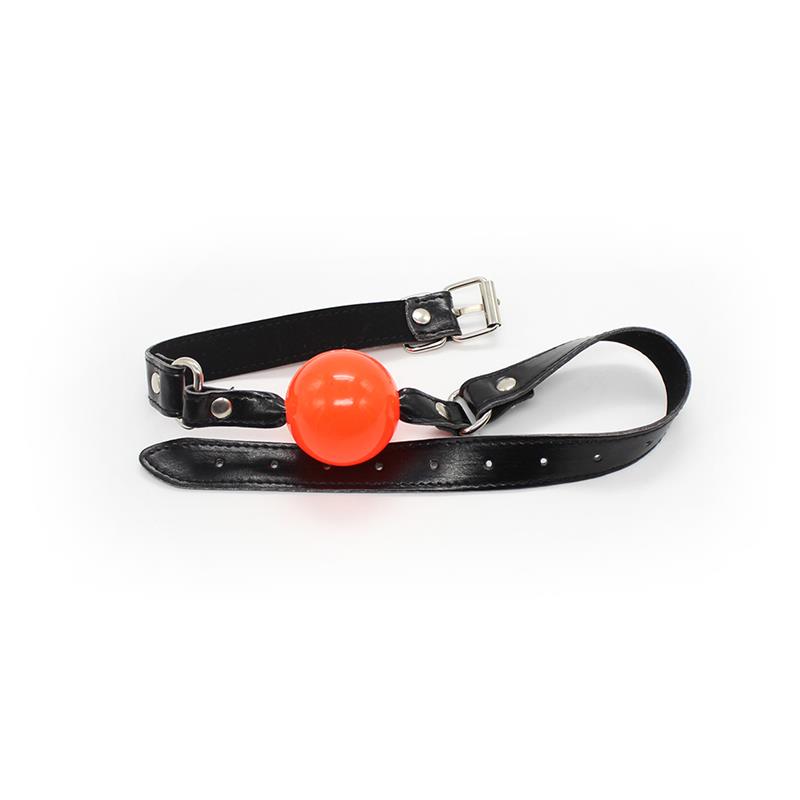 7-ball-gag-blackred BDSM LINE Ball Gag Black/Red - LATETOBED - Image 7