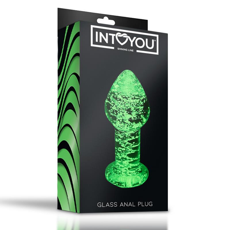 7-glow-in-the-dark-glass-butt-plug SHINING LINE Glow in the Dark Glass Butt Plug - INTOYOU - Image 7
