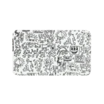 KEITH HARING GLASS TRAY BLKWHT - Image 2