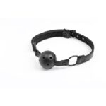 BLACK SHADOW Adjustable Breathable Ball Gag Vegan Leather - INTOYOU - Image 8