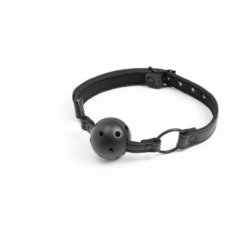 8-adjustable-brrathable-ball-gag-vegan-leather BLACK SHADOW Adjustable Breathable Ball Gag Vegan Leather - INTOYOU - Image 8