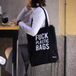 FUCK PLASTIC BAGS Tote Bag - Image 2