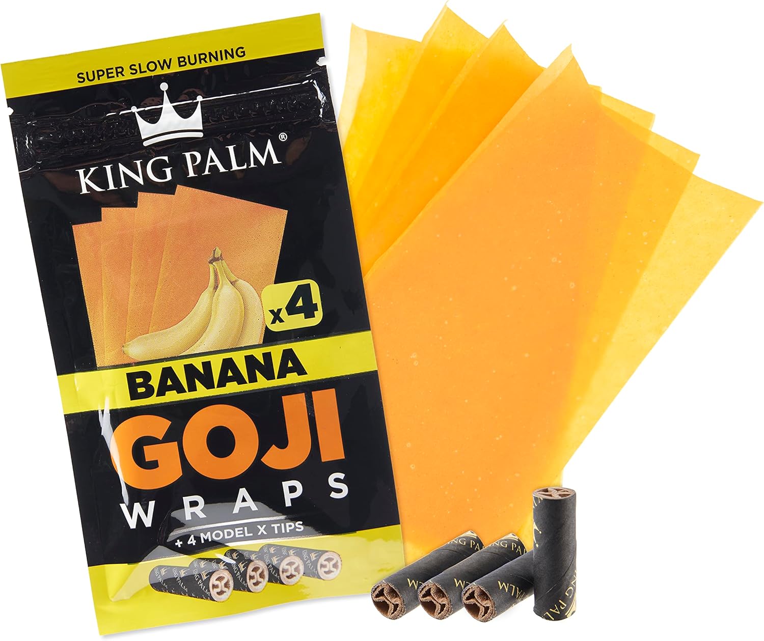 GOJI-BANANA King Palm Goji Wraps + Tips: Banana - 4x Wraps - Image 1
