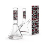 KEITH HARING GLASS WATER PIPE BLKREDWHT - Image 2