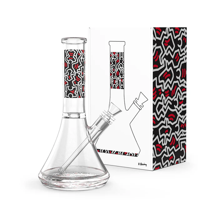 Kharing-Waterpipe-Glass-Pipe-Bong-UK-09_693x KEITH HARING GLASS WATER PIPE BLKREDWHT - Image 2