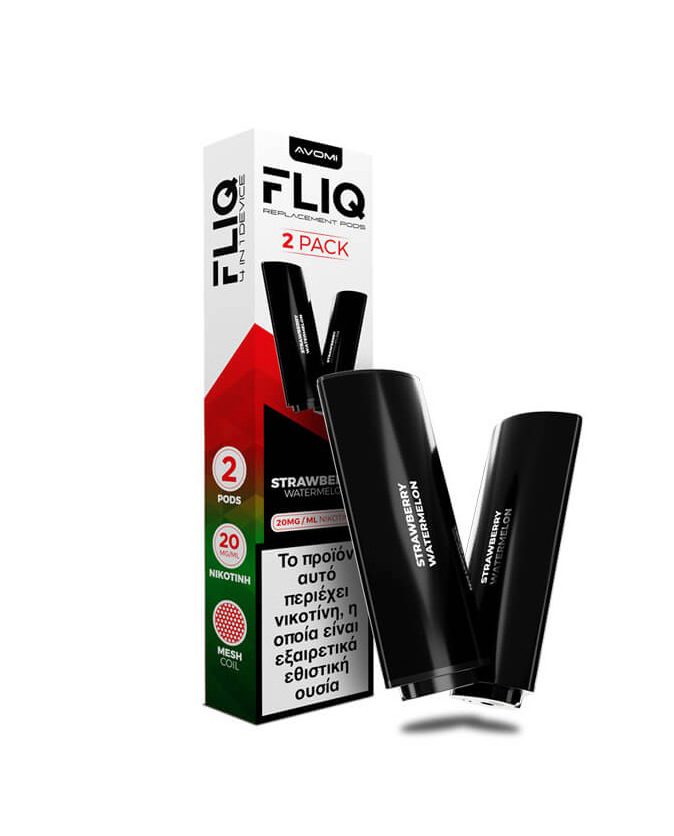 avomi-fliq-strawberry-watermelon-prefilled-pod-2ml-20mg-pack-of-2 AVOMI FLIQ Strawberry Watermelon Prefilled Pod 2ml 20mg 2τμχ - Image 1